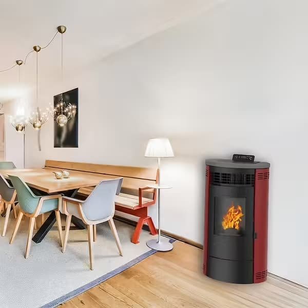 Poêle à granulés étanche Flavia 15 kW Bordeaux Sannover + Kit d’installation Complet – Image 3