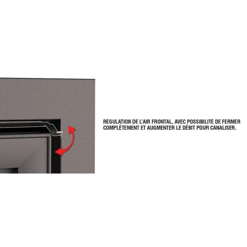 Insert à bois 2 vitres ventilé canalisable – BRONPI Paris 70 EI 11 kW – Image 5