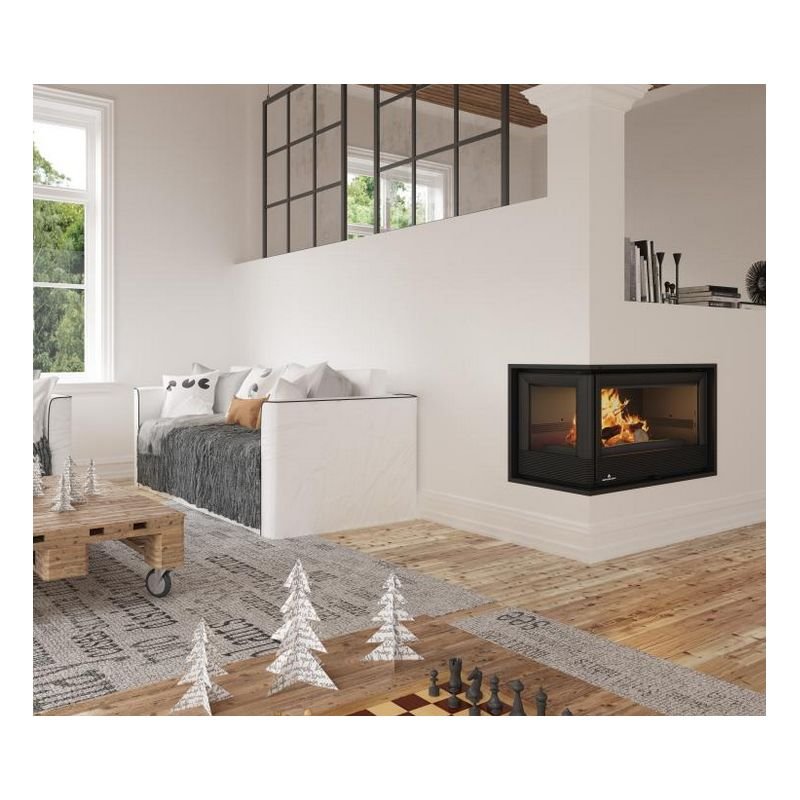 Insert à bois 2 vitres ventilé canalisable – BRONPI Paris 70 EI 11 kW – Image 6