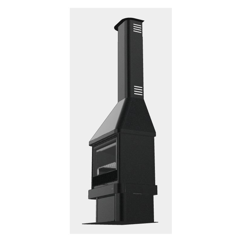 Cheminée à bois ventilé raccordable – BRONPI Lisboa 12 kW – Image 6
