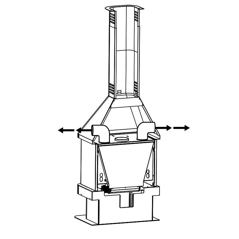 Cheminée à bois ventilé raccordable – BRONPI Lisboa 12 kW – Image 9